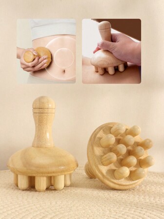 1 件木制蘑菇按摩器手动木制按摩工具，木制蘑菇按摩工具肌肉紧张局部脂肪刮痧，适合全身使用、学校、返校、旅行、旅行必需品、家庭必需品、水疗、按摩工具、按摩、按摩器、水疗