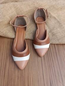 Salome Elegant Pointed Toe 's Flat Shoes 33ao42 Foreign Fashion Promotion - 珊瑚粉 - 查看 4