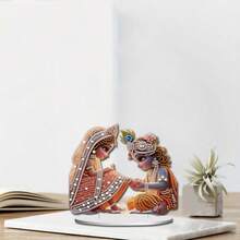 1 件钻石画 DIY 工艺套件 - 创意公主、公主与王子、耶稣与圣女、熊掌与翅膀图案钻石门牌，节日、生日、礼物装饰 - 彩色 - 查看 9