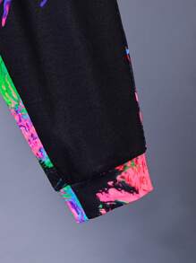Bộ quần áo hoodie thường ngày cho bé trai, họa tiết Graffiti và trò chơi điện tử, trang phục mùa thu - Nhiều màu - Xem 5