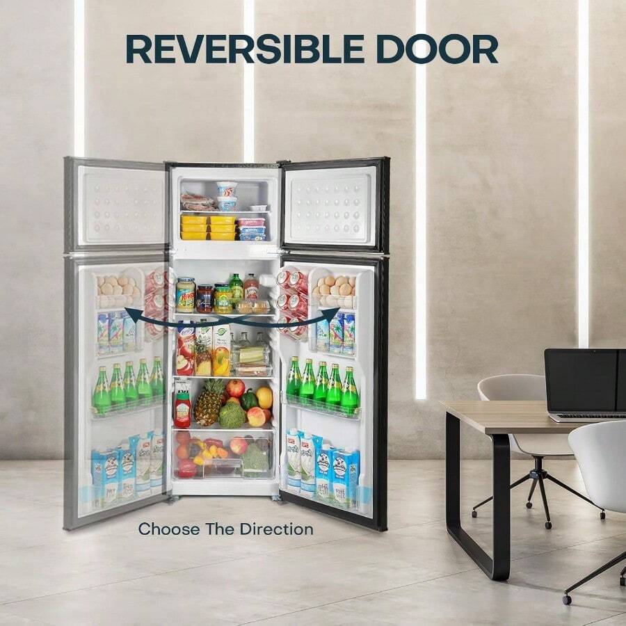 7.7 Cu.Ft. Refrigerator With Freezer, Double Door Refrigerator