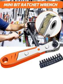 Screwdriver Handle Suitable For Tight Spaces, Front & Back, Bent Head, Right Angle, Head, Steel Material, Red Color, Requires Assembly, Non-Electric, No Battery Needed, For Industrial And Scientific Use, Tools For Men