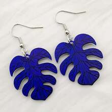 1 Cặp Hoa tai hình lá, Trang sức Acrylic phong cách Bohemian, Hoa tai thời trang ngày lễ - Nhiều màu - Xem 13