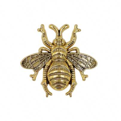 1 pieza Manija de mueble en forma de abeja y conejo de latón macizo con estilo retro americano, manijas y tiradores para armario, cocina, gabinete, cajón, decoración del hogar