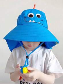 Chapéu Bucket Infantil Praia Piscina Viagem Proteção Solar UV50+ - Azul - Visão 3
