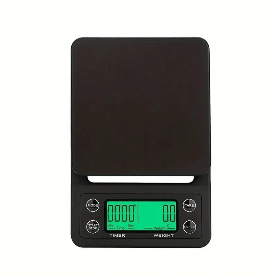 5kg/0.1g Coffee Scale, Food Scale, Digital Kitchen Scale Weight Grams And Ounces, Multifunctional Weighing Kitchen Scale With/Timer & Large LCD For Baking And Cooking, Hand-Brewed Coffee Scale - 黑色 - 查看 1