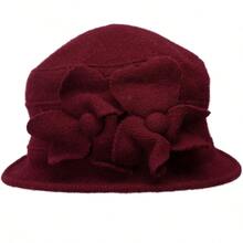 1 chiếc mũ len trùm đầu phong cách Gatsby dành cho nữ 100% len đan kiểu xô Cloche mùa đông - mũ lưu vực - Xem 5