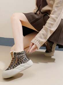 Damskie wysokie, pluszowe, ciepłe, zimowe buty, gruba podeszwa, codzienne buty śnieżne, nowa kolekcja jesień/zima 2024