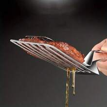 1 chiếc, Kẹp gắp thức ăn đa năng bằng thép không gỉ dùng cho tiệc buffet, chiên cá, làm bánh mì, bít tết, salad và tráng miệng - Dụng cụ nhà bếp giúp chuẩn bị và trình bày thức ăn dễ dàng - Bạc - Xem 5