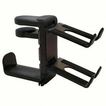 1 pièce Support de casque et de contrôleur sous le bureau - Support universel en ABS pour casque de jeu avec bras rotatif réglable, organisateur de bureau à pince pour contrôleurs avec gestion des câbles