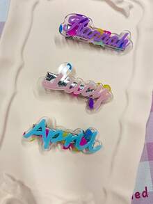 个性化爱孩子定制名字发夹礼物返校冬季礼物创意男孩女孩情人节