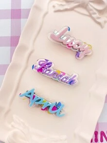 个性化爱孩子定制名字发夹礼物返校冬季礼物创意男孩女孩情人节