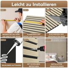LILIIN Acoustic Panels 2 Pieces Set 3D Wall Cladding Wall Panels Made Of Real Wood Veneer Acoustic Panels Slatted Wall Wood Panels Wood Panels Acoustic Felt - Wood Color - View 8
