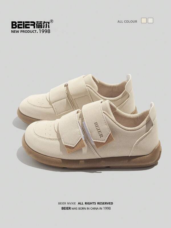 2pcs Women's Low-Top Casual Sports Shoes, Breathable, Hook-And-Loop, Outdoor Leisure Athletic Sneakers