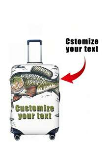 定制照片行李箱套和标签、个性化宠物照片徽标行李箱套、定制行李箱包装行李箱保护套、蜜月礼物 - 彩色 - 查看 1