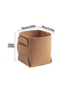 1 pièce Support pour pinceaux de maquillage, pot crayon, organisateur de bureau en feutre pliable, rangement minimaliste - Multicolore - Voir 6