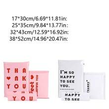 10pcs Waterproof Thick Courier Bags, 12mil Plastic, English Text & Panda Print, 11mil Packaging Bags, Logistics Shipping Self-Adhesive Airplane Box Delivery Bags Back To School - Multicolor - View 2