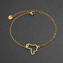 1条18厘米+5厘米地图手链，女士不锈钢饰品 - 彩色 - 查看 11