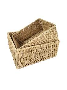 Cestino intrecciato da cucina, cestino intrecciato in corda di carta non foderato, adatto per soggiorno, camera da letto, contenitore giocattoli per bambini, cestino da tavolo, cucina, accessori da cucina, utensili da cucina, organizer da cucina, organizer per il trucco, articoli da matrimonio, decorazioni floreali, accessori per la casa, tavolo, decorazioni per la casa, organizzazione e stoccaggio per la casa, decorazione per la stanza, decorazione camera da letto, cestini intrecciati boho geometrici, portavasi in legno e rattan, supporti per piante naturali misti in corda per spazi esterni con atmosfera costiera