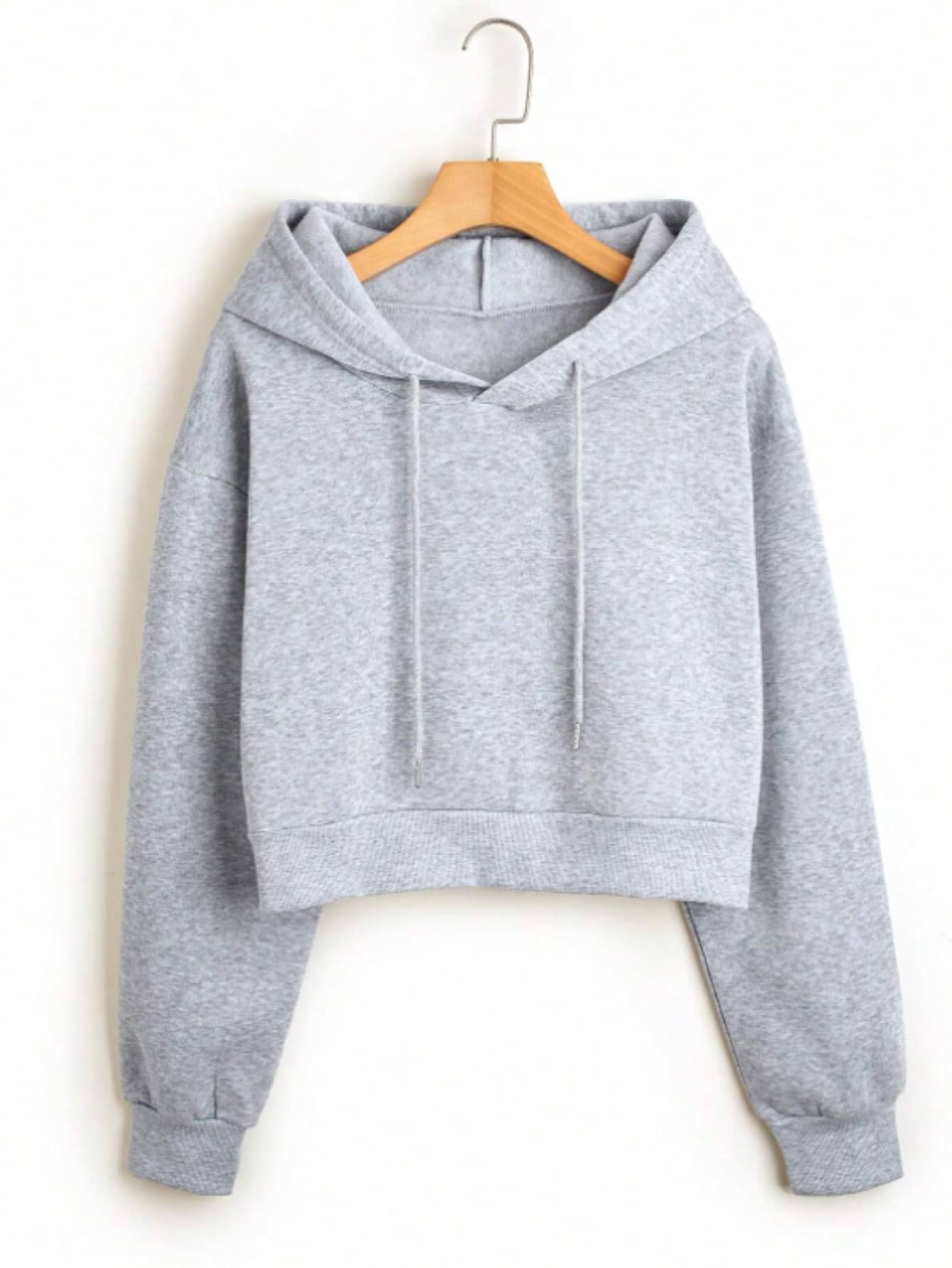 Cropped Sweatshirt Comfortable Quality - Grey - View 1