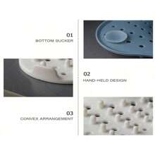 Cattura capelli per scarico doccia, copri scarico da bagno con ventosa, filtro in silicone per lavabo di 15cm, adatto per vasca da bagno e cucina - Multicolore - Visualizzare 3