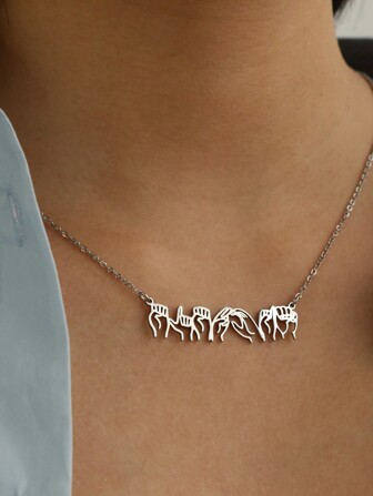 [Customized]1 Novel Fashion New Custom Sign Language Name Necklace For Women And Men, Daily, Work, Dating, Gift-Giving, Valentine's Day, Festival, Party (Gift Box),Gold,Stylish,Colorful,Vintage,Hipster,Simple,Y2k,2000s Fashion,Custom,Personalized,Unique,Ideal Gifts For Him,Ideal Gifts For Her,Her,Boyfriend,Girlfriend,Dad,Mom,Family,Friends,For Anniversaries,For Birthdays,For Graduation,For Prom,For Party,Necklaces For Women,Chic Autumn,Jewelry & Watches,Customized Fashion Word Necklaces