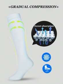 1Pair 6Pairs Compression Socks Women Best Rated Support Non Slip Travel Long Flights Medias Compression Christmas Gift Friend Mother Dad Work Athletic Gym Sport Running Hiking Cycling, Cozy - Multicolor - View 4