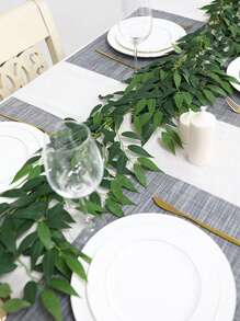 1 件人造植物，74.8 英寸/190 厘米长，人造悬挂藤蔓花环，绿叶藤蔓，适用于家居装饰、餐桌中心装饰、婚礼拱门装饰、壁炉装饰、派对装饰、秋季装饰、万圣节装饰、圣诞节装饰、户外门装饰