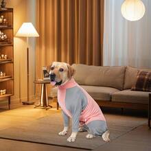 狗狗恢复服 雌性 雄性 适合手术后狗狗 中大型犬 轻便狗狗恢复服 脱毛 防止舔手术伤口 狗狗睡衣 Pjs 全肚皮 - 粉色 - 查看 5