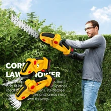 24V 无线割草机和灌木修剪机，带充电电池，适用于灌木、花园、草坪和草地