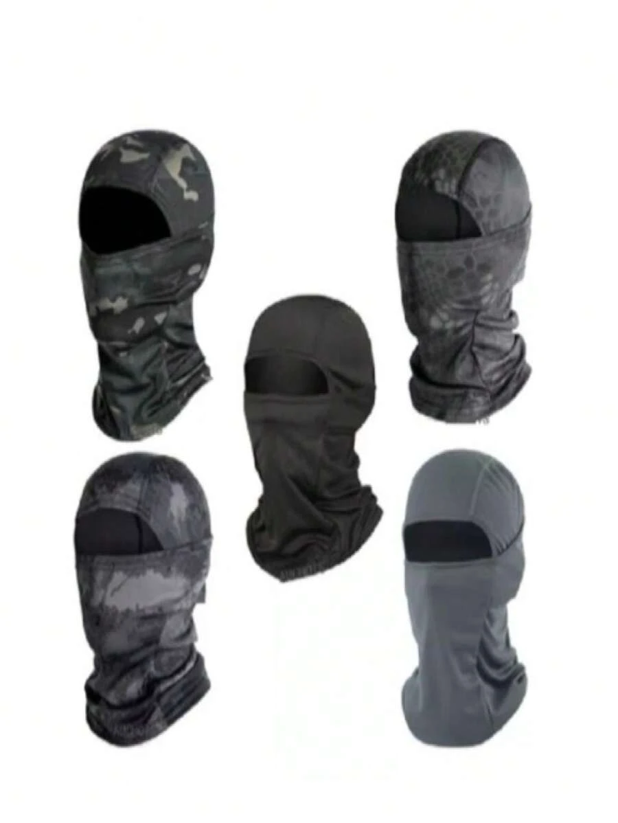 4pcs Balaclava Tactical Face Mask For Motorcycle Rider - Black - View 1