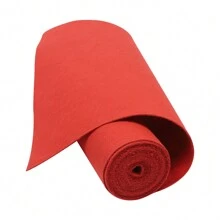 Rainaut alfombra de pasillo roja de 3 pies x 33 pies, alfombra de pasillo para fiestas, pasillos y salas - Rojo - Ver 6