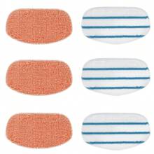 Yhaijj 2/4/6 miếng lau nhà hơi nước thay thế tương thích với cây lau nhà PurSteam ThermaPro dễ lắp ráp có thể tái sử dụng và giặt được miếng lau nhà thay thế có keo dán phụ kiện vệ sinh 11x6 inch màu cam và xanh lam thích hợp cho phòng khách phòng ngủ nhà bếp ban công phụ kiện vệ sinh Giáng sinh ngày lễ tình nhân ưa thích - Cam + sọc xanh và trắng - Xem 13