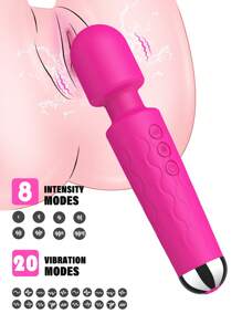 LIKETHAT Vibrador sexual sexy con vibrador clitoriano con 8 modos de vibración y 20 modos de frecuencia de vibración, potente vibrador varita de masaje personal, estimulador clitoriano, juguetes sexuales para adultos femeninos, juguetes sexuales juguetes de sexuales