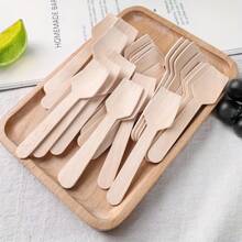200pcs Disposable Square Scoop Yogurt Scoop Ice Cream Scoop Tasting Scoop Mini Snack Wooden Spoon, Ice Cream Square Head Scoop Suitable For Wedding, Graduation Season, Thanksgiving, Christmas And Other Party Tasting Tableware Supplies