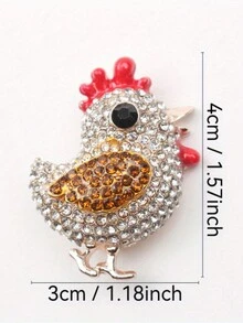 1 cái Trâm gà thời trang Huy hiệu động vật hoạt hình dễ thương Bộ trâm cài chặt Phụ kiện Quà tặng - Ghim 1 - Xem 4