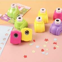 新奇益智玩具压花印章，小压花工艺品 DIY 相册配件，适合儿童，创意学生文具 - 彩色 - 查看 3