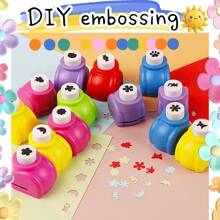 新奇益智玩具压花印章，小压花工艺品 DIY 相册配件，适合儿童，创意学生文具 - 彩色 - 查看 1