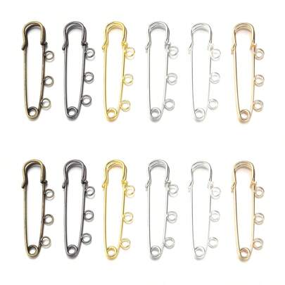 5 piezas Broche de hierro con 3 y 5 agujeros extra grandes, adecuado para manualidades de broches, accesorios escolares y de oficina, camisas, chaquetas, joyería, ropa de Navidad y Halloween, pasadores divertidos y lindos como regalos para maestros