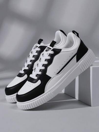 系带男式/女式休闲运动鞋，时尚低帮硫化鞋，耐用防滑软底，尺码 36-45