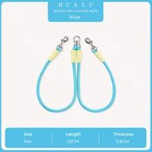 多巴胺彩色双狗牵引绳，带软握柄 - 耐用，适合训练、散步和户外娱乐 - 非常适合露营和后院玩耍，适合各种大小的宠物，长狗训练牵引绳，尼龙长宠物牵引绳，双牵引绳，适合小型/中型犬 - 彩色 - 查看 18