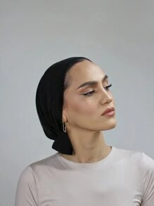 1 pieza Accesorios de abaya para mujer, turbante de unicolor con cordón elástico, gorros elásticos de hiyab, diadema transpirable y cómoda, antitranspirante y multiusos, adecuada para uso diario, deporte, yoga, fitness y moda, prenda ligera para debajo del velo