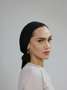 1 pieza Accesorios de abaya para mujer, turbante de unicolor con cordón elástico, gorros elásticos de hiyab, diadema transpirable y cómoda, antitranspirante y multiusos, adecuada para uso diario, deporte, yoga, fitness y moda, prenda ligera para debajo del velo
