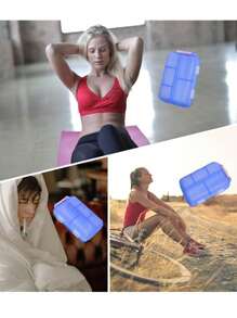 3 Packungen / 1 Packung tragbare Pillendose - ultraportabler wöchentlicher Reise-Pillenorganizer mit automatischem Spender und mehreren Fächern für Pillen, Vitamine und Fischöl - perfekt für Handtasche oder Tasche, kompakter und robuster Medizinbehälter