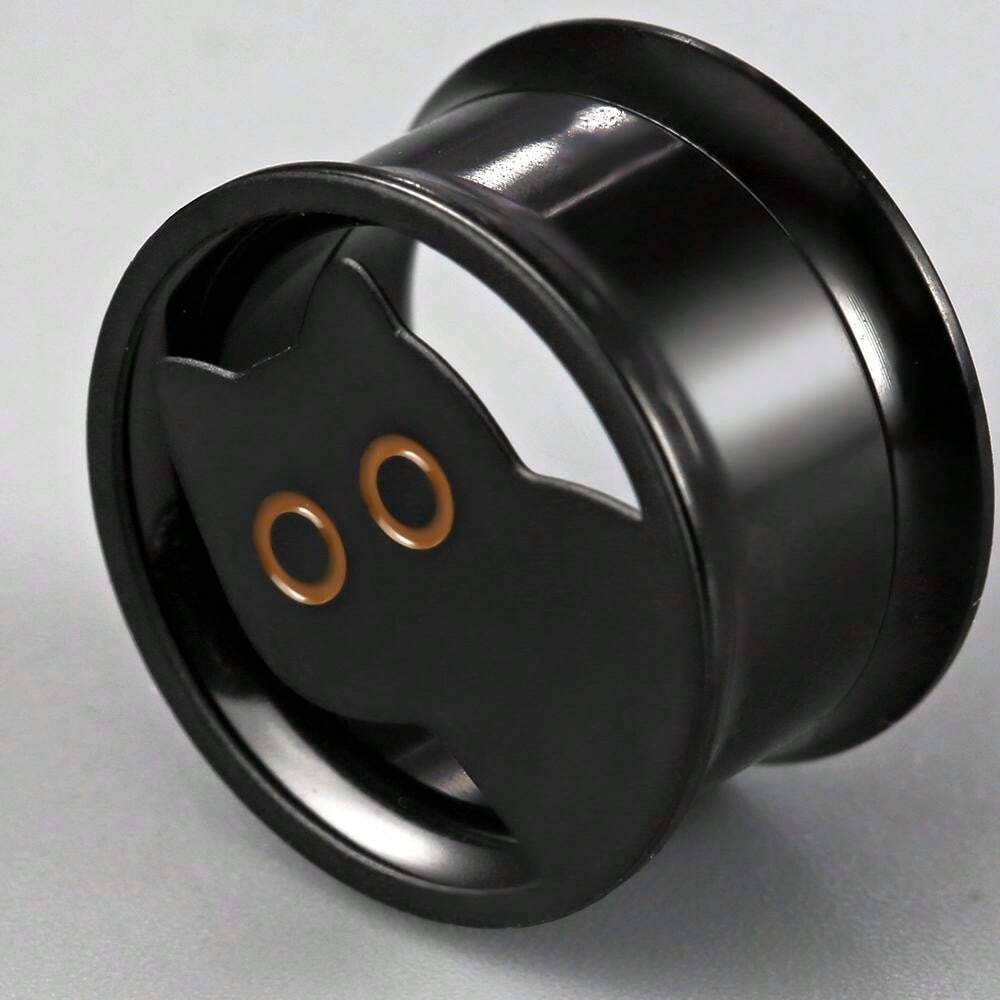 2 ชิ้น หูฟังรูปรูปแมวที่มีน่ารักสแตนเลส 316 ปลั๊กเกลียวพอดีลำโพงหู