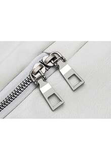 女士软皮背包学生书包女高品质RuckBagk多功能女士单肩包通勤包 - 白色 - 查看 10