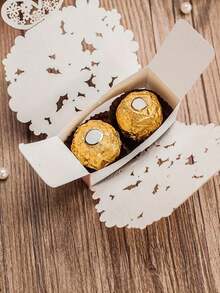 Hộp quà giấy rỗng hình bướm hoa 6 chiếc dùng làm quà lưu niệm cưới, bao bì đựng kẹo và đồ ăn nhẹ theo chủ đề hoạt hình thanh lịch, hộp đựng quà Giáng sinh đa chức năng - Nhiều màu - Xem 6