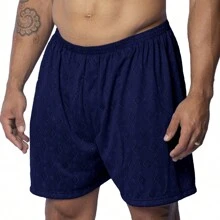 Canto Cotton Plain Version Underwear Shorts For Men's Sleepwear Pajamas - 藏蓝色 - 查看 1
