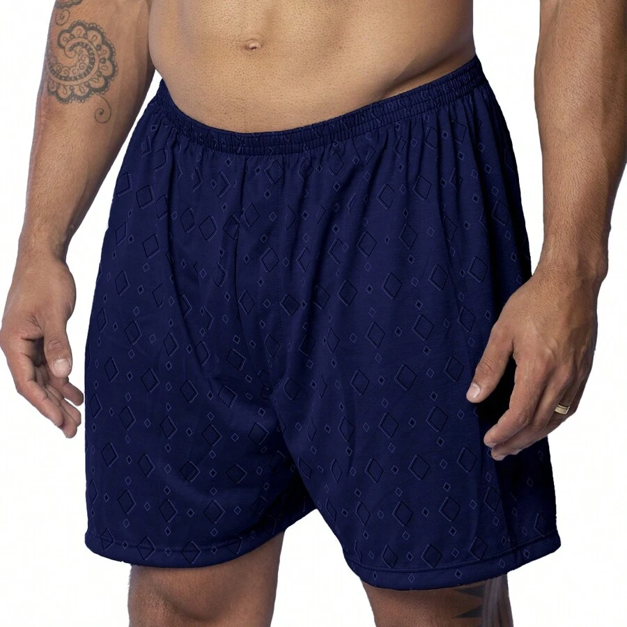 Canto Cotton Plain Version Underwear Shorts For Men's Sleepwear Pajamas - 藏蓝色 - 查看 1