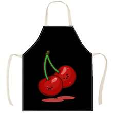 1pc Cherry Print Apron, Creative Funny Design Apron, Waterproof Oil Resistant Kitchen Cooking Baking Apron, Home Cleaning Apron, Workwear - Різнокольоровий - Переглянути 17